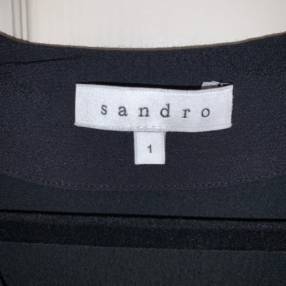 Sandro Faux Wrap Beaded Shoulder Sleeveless Dress - Picture 7 of 10